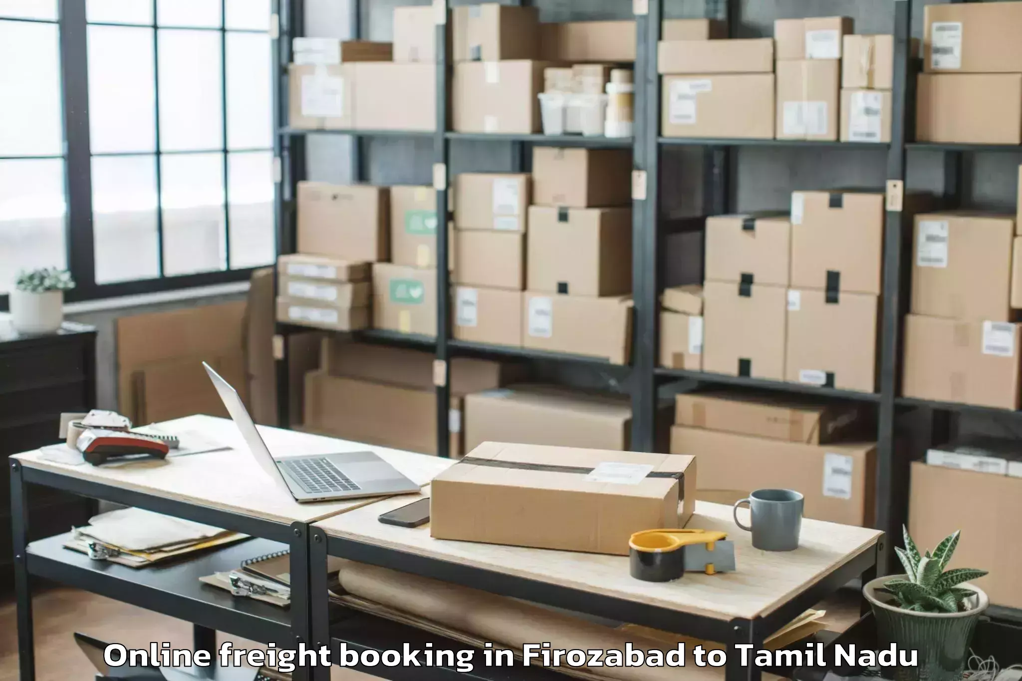 Efficient Firozabad to Kamarajar Port Online Freight Booking